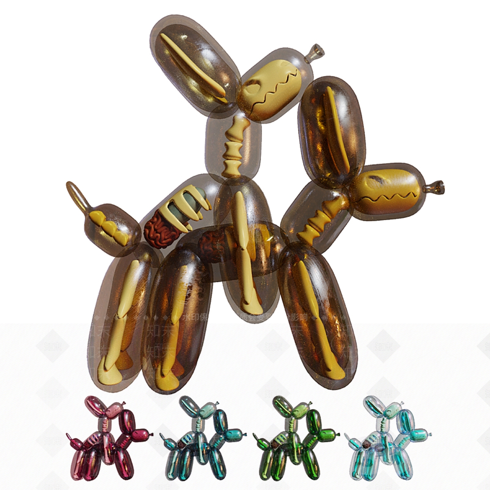 现代气球狗3D模型下载【ID:1110724835】