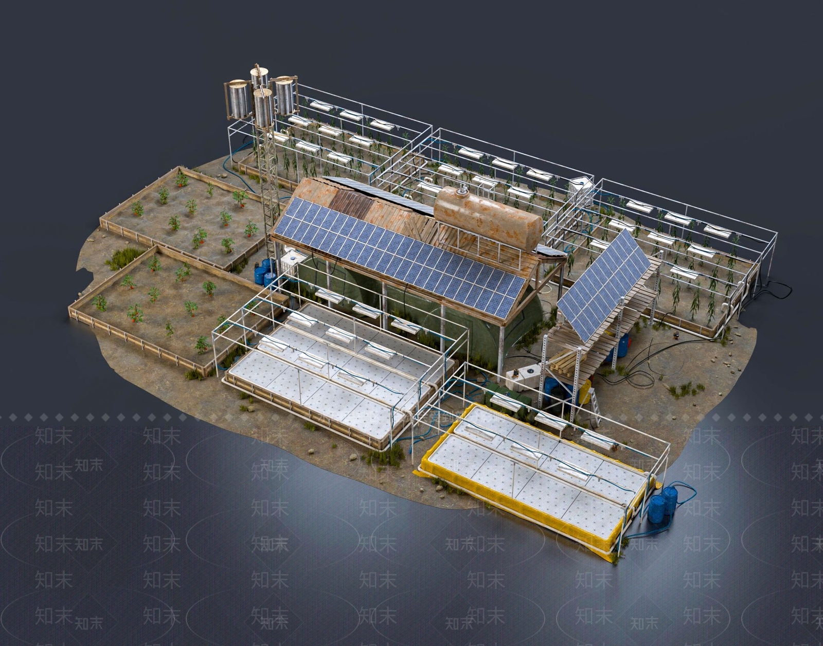 现代生态园区3D模型下载【ID:1110727724】