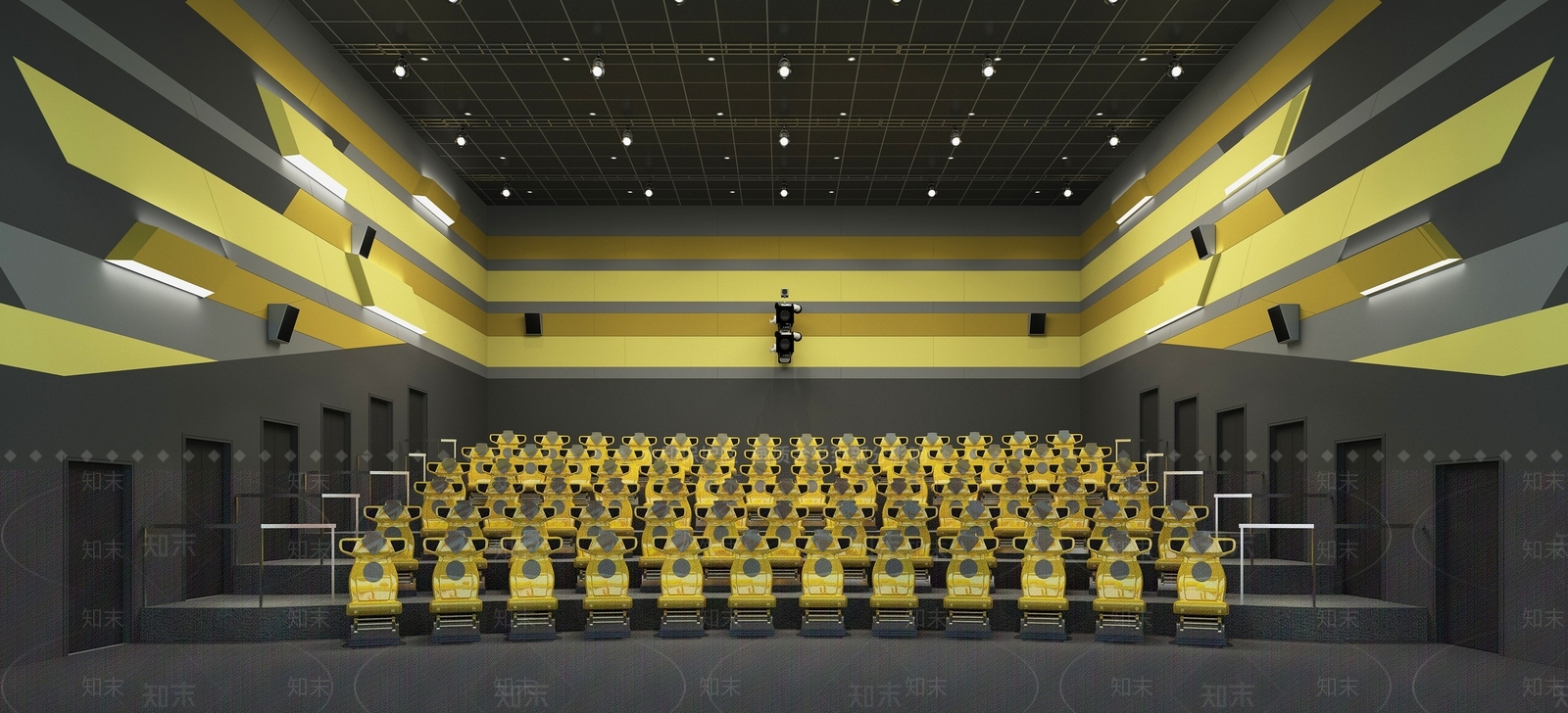 工业风大型电影院3D模型下载【ID:1110727841】