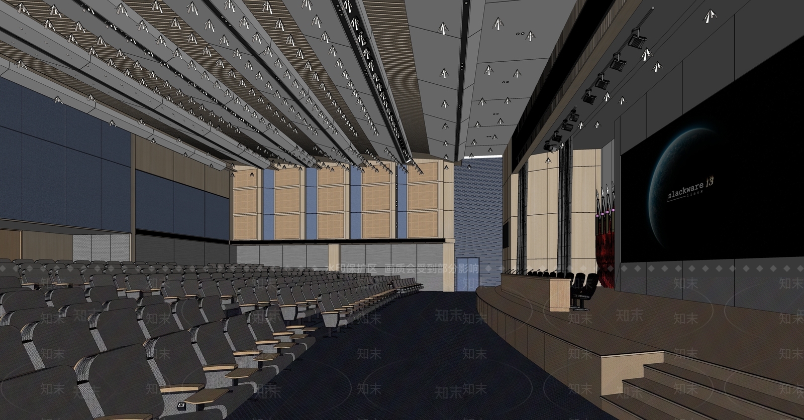 现代报告厅多功能厅SU模型下载【ID:1110734300】