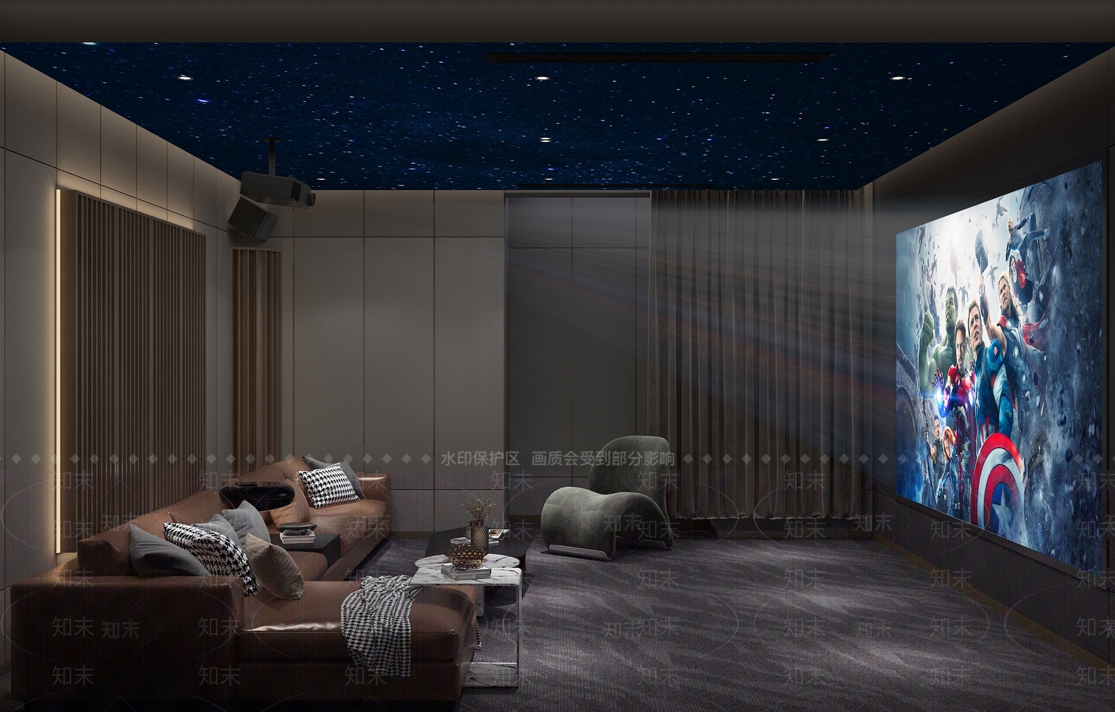 现代家居影音室3D模型下载【ID:1110735669】