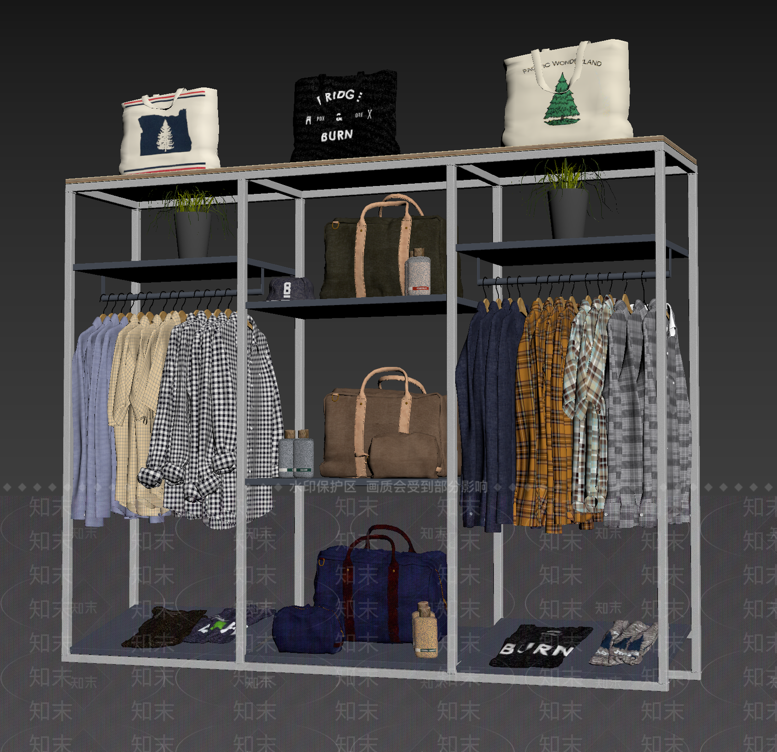 现代服装SU模型下载【ID:1110739070】