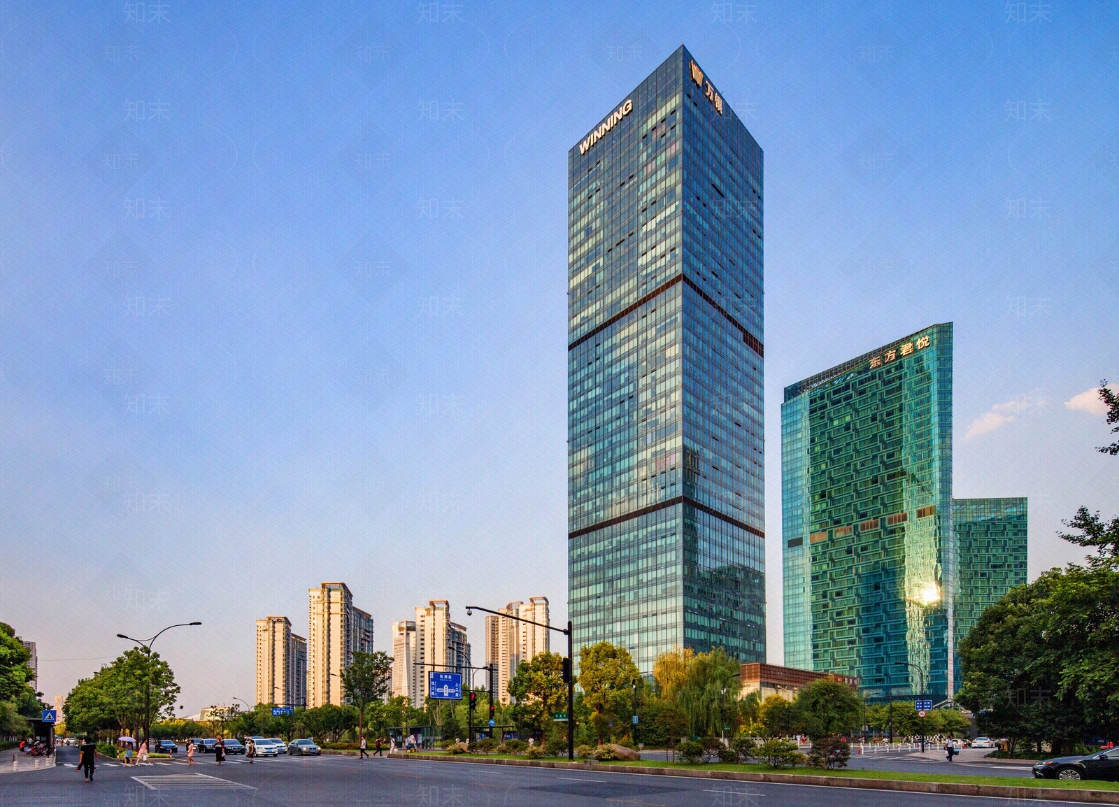 白天办公楼外景贴图下载【ID:1110739772】