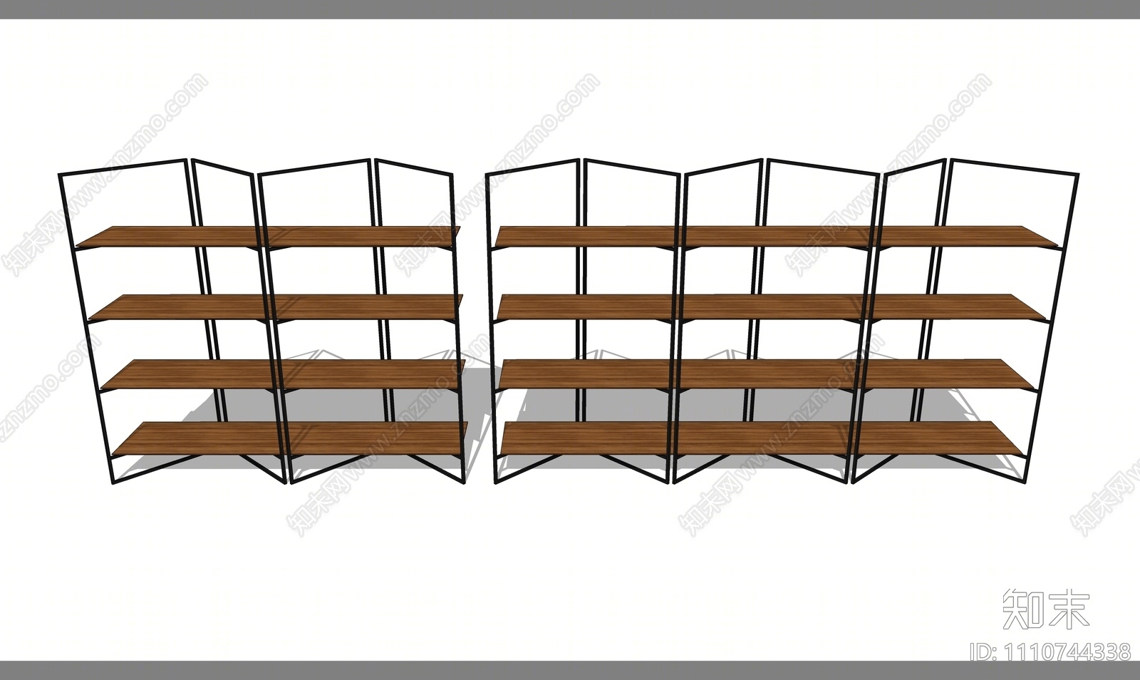 现代木制多层展架SU模型下载【ID:1110744338】