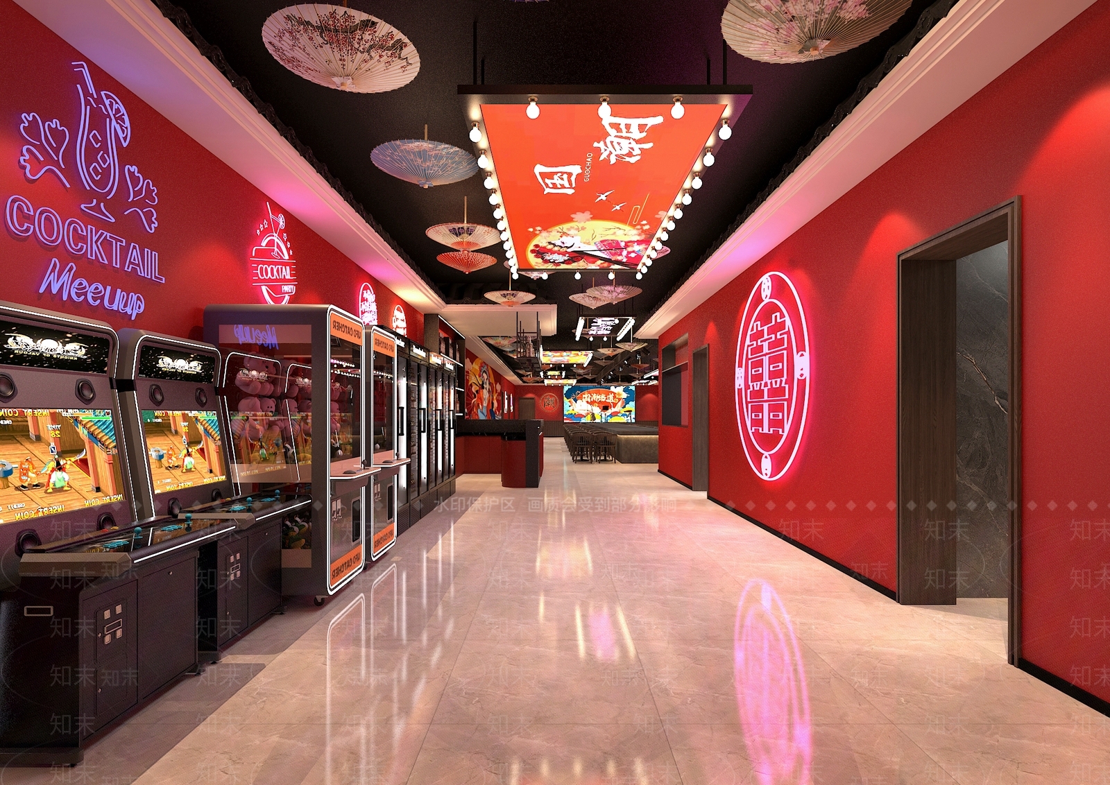 工业风国潮风烧烤店3D模型下载【ID:1110745642】