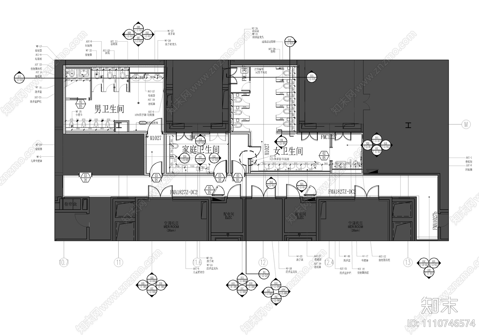 某大厦商业办公裙楼cad施工图下载【ID:1110746574】