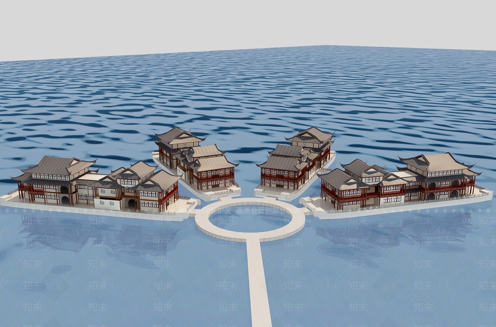 现代古建筑3D模型下载【ID:1110757926】