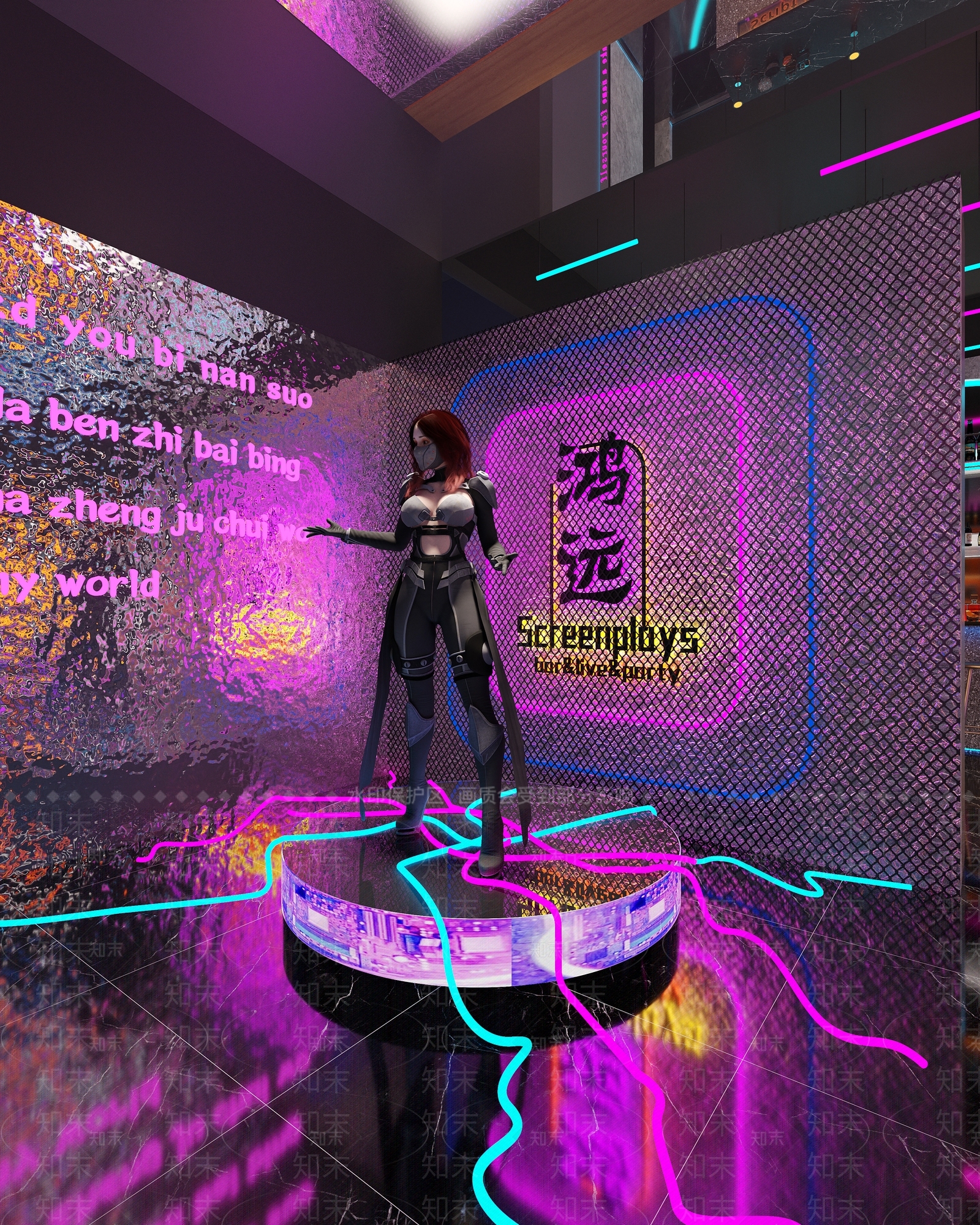工业风酒吧3D模型下载【ID:1110761811】