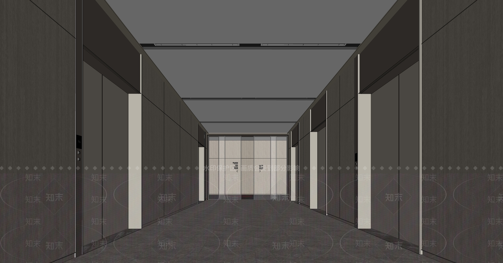 现代公司电梯厅SU模型下载【ID:1110766645】
