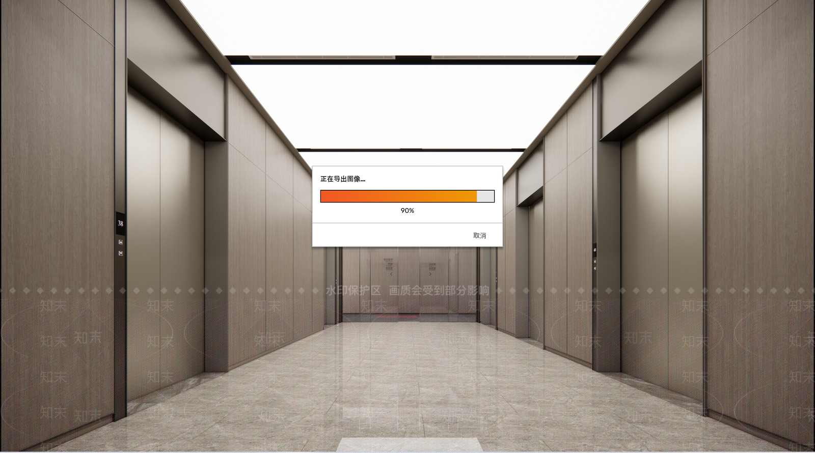 现代公司电梯厅SU模型下载【ID:1110766645】