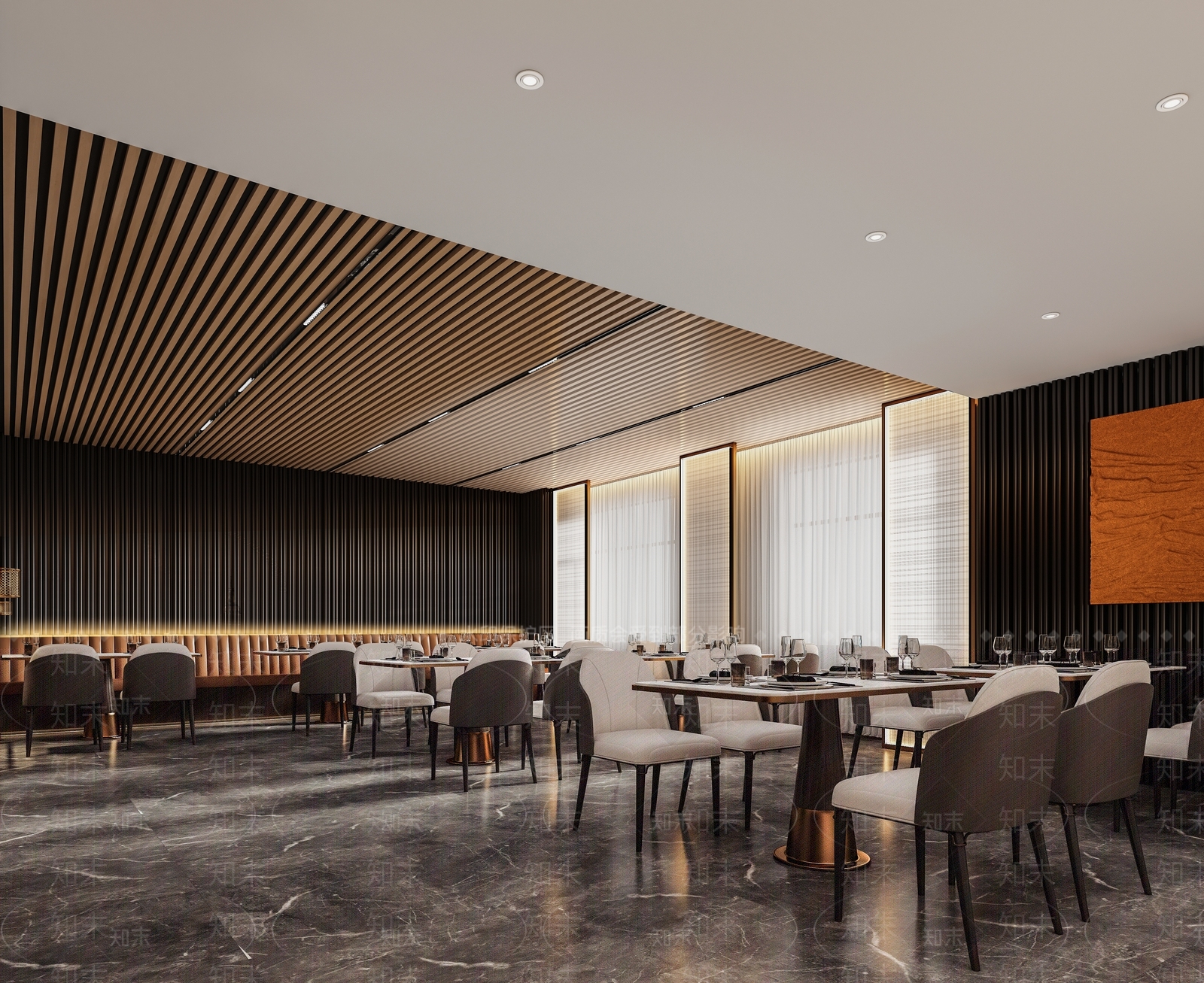 现代自助餐厅3D模型下载【ID:1110768372】
