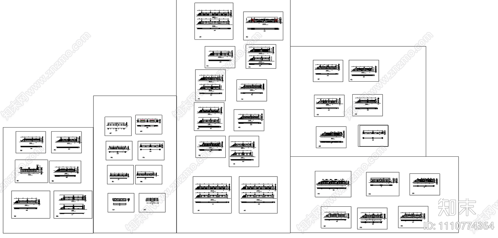 CAD桥梁栏杆图施工图下载【ID:1110774364】