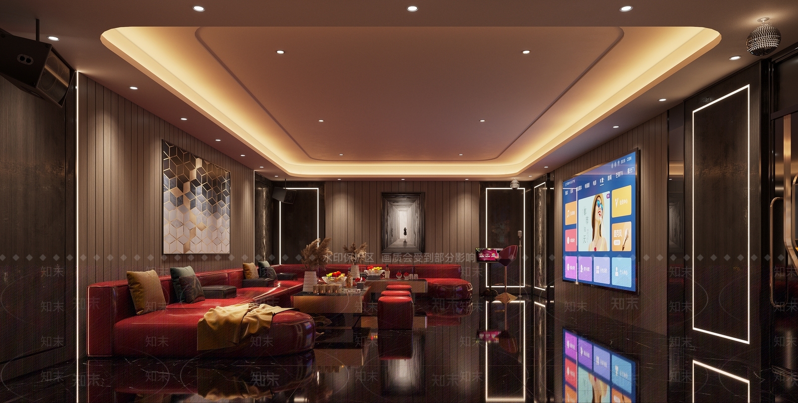 现代KTV包厢3D模型下载【ID:1110779081】