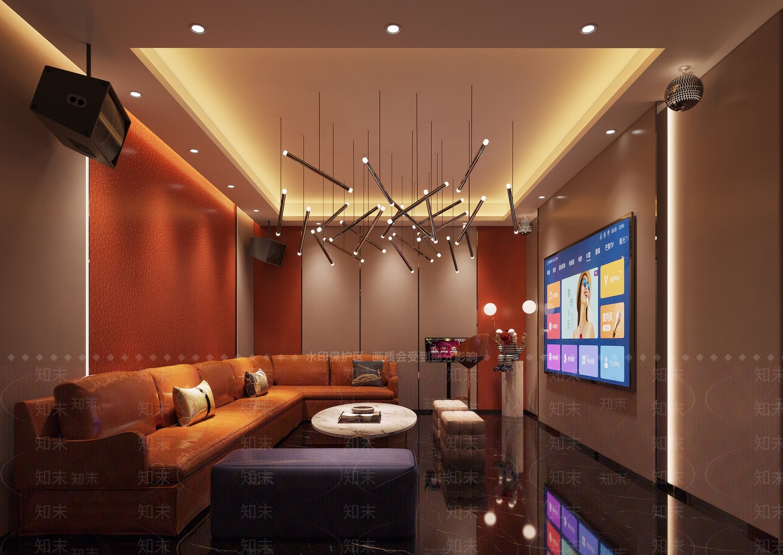 现代KTV包厢3D模型下载【ID:1110779081】