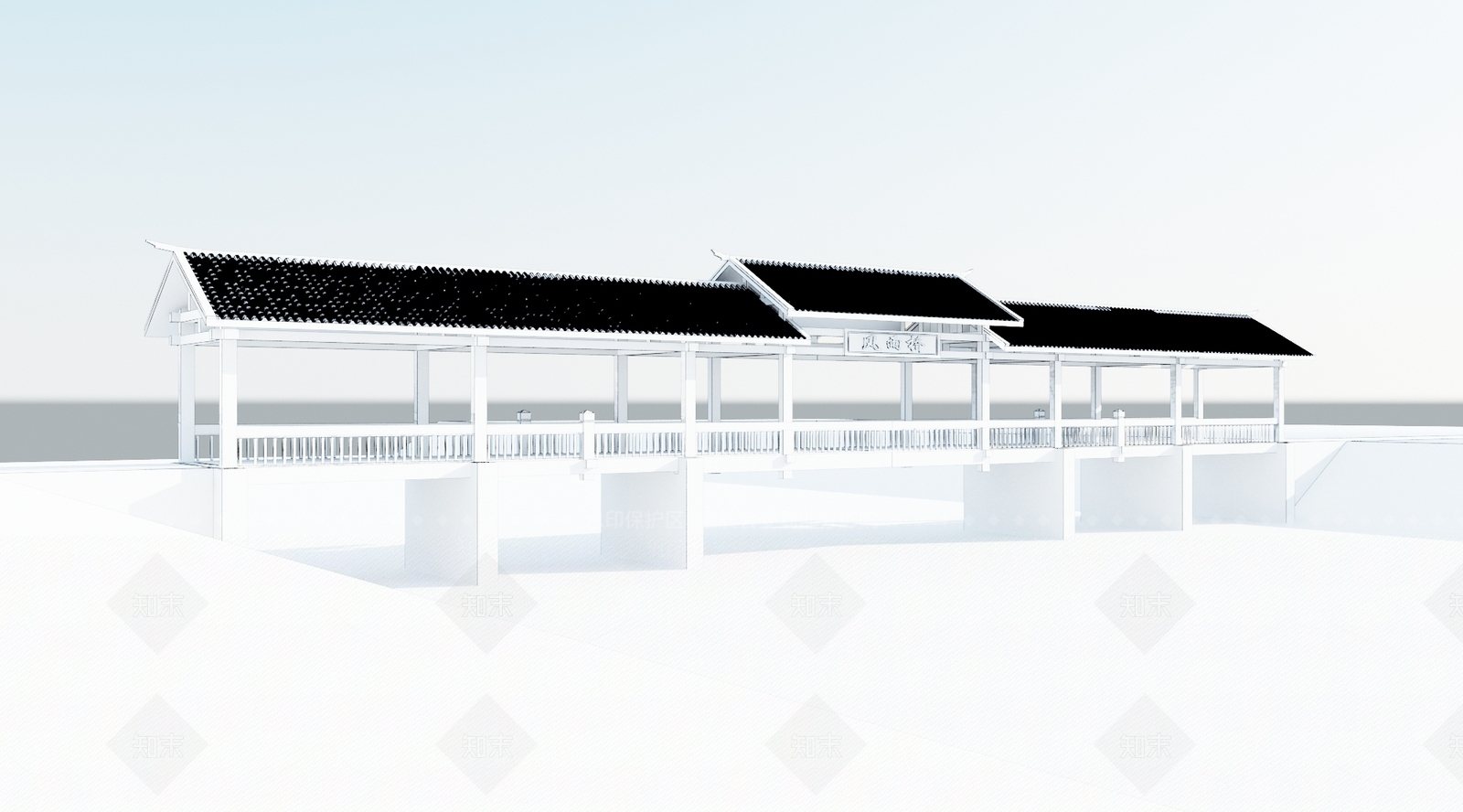 中式桥3D模型下载【ID:1110783869】