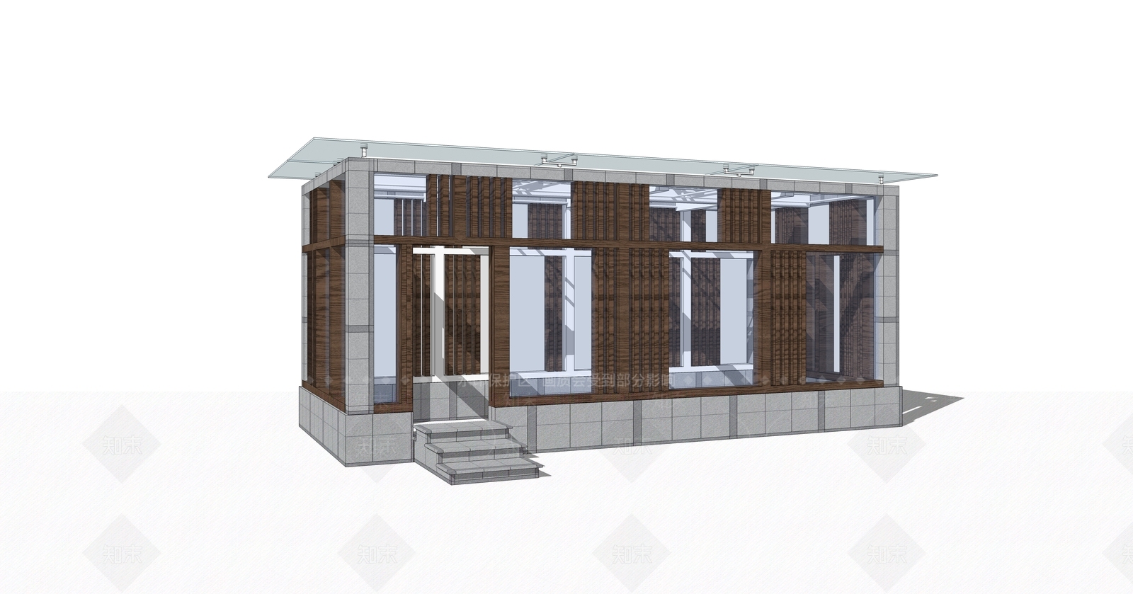 现代人防出入口SU模型下载【ID:1110790356】
