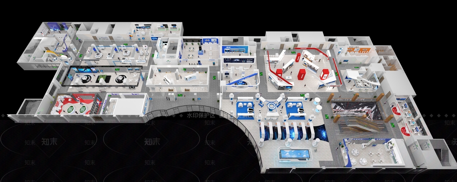 现代医疗器械展厅3D模型下载【ID:1110800466】