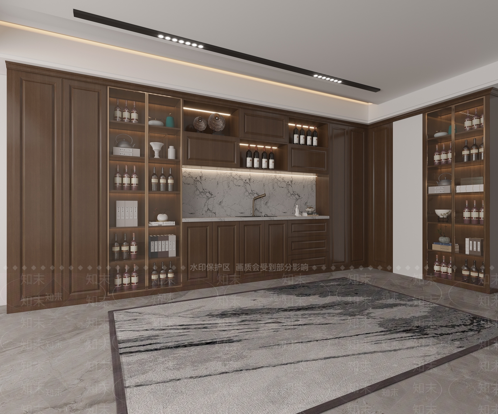 新中式酒柜3D模型下载【ID:1110793888】