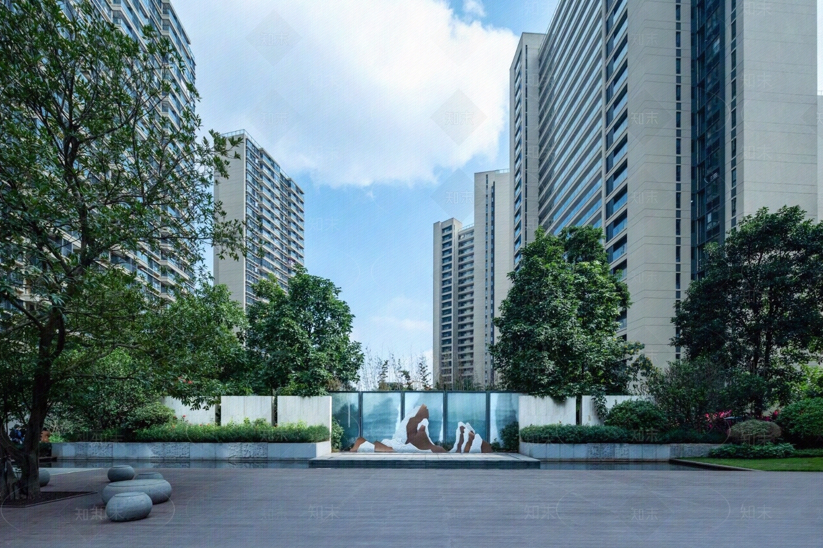 居民楼小区外景贴图下载【ID:1110794912】