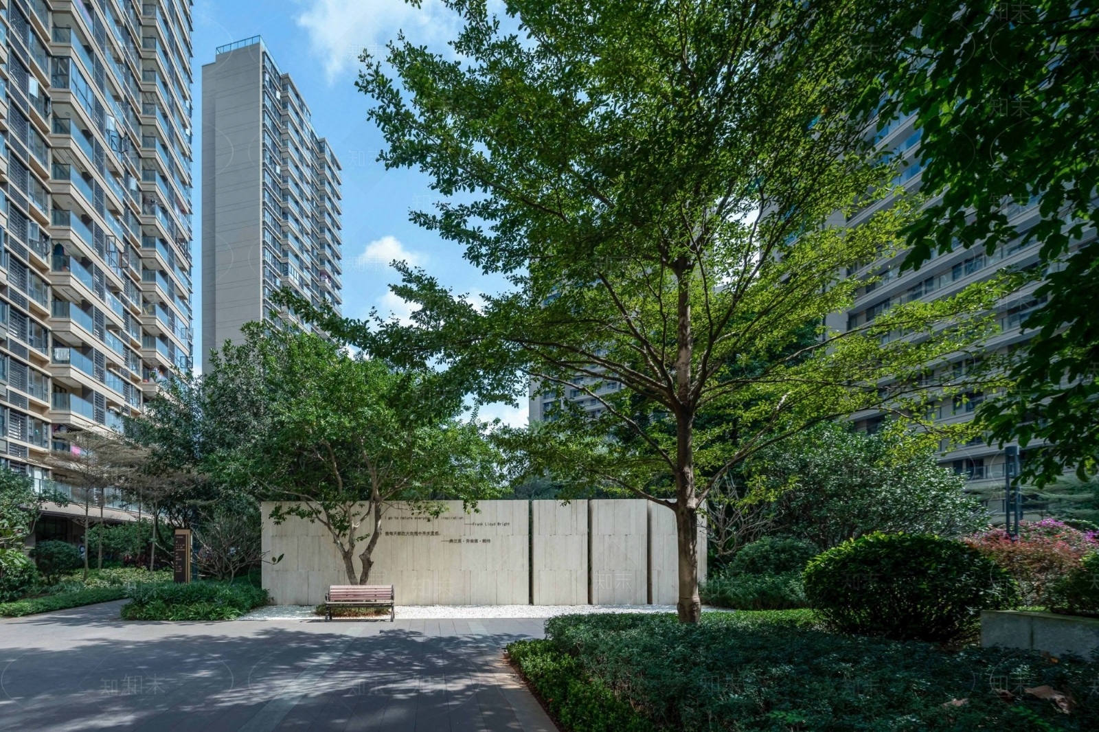 居民楼小区景观外景贴图下载【ID:1110795193】