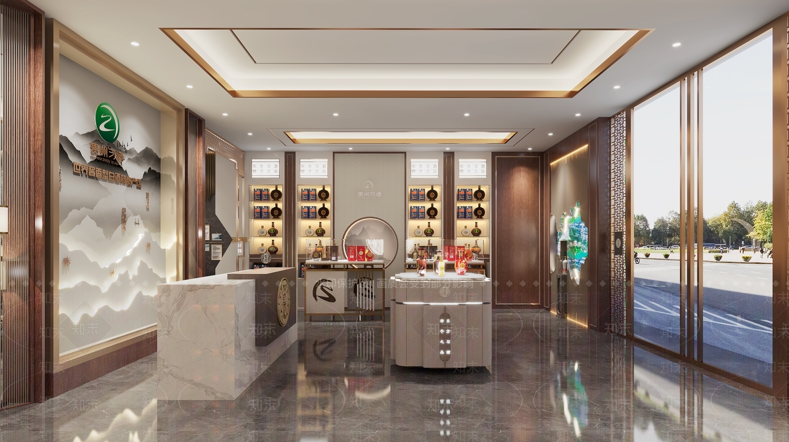 现代烟酒专卖店3D模型下载【ID:1110800614】