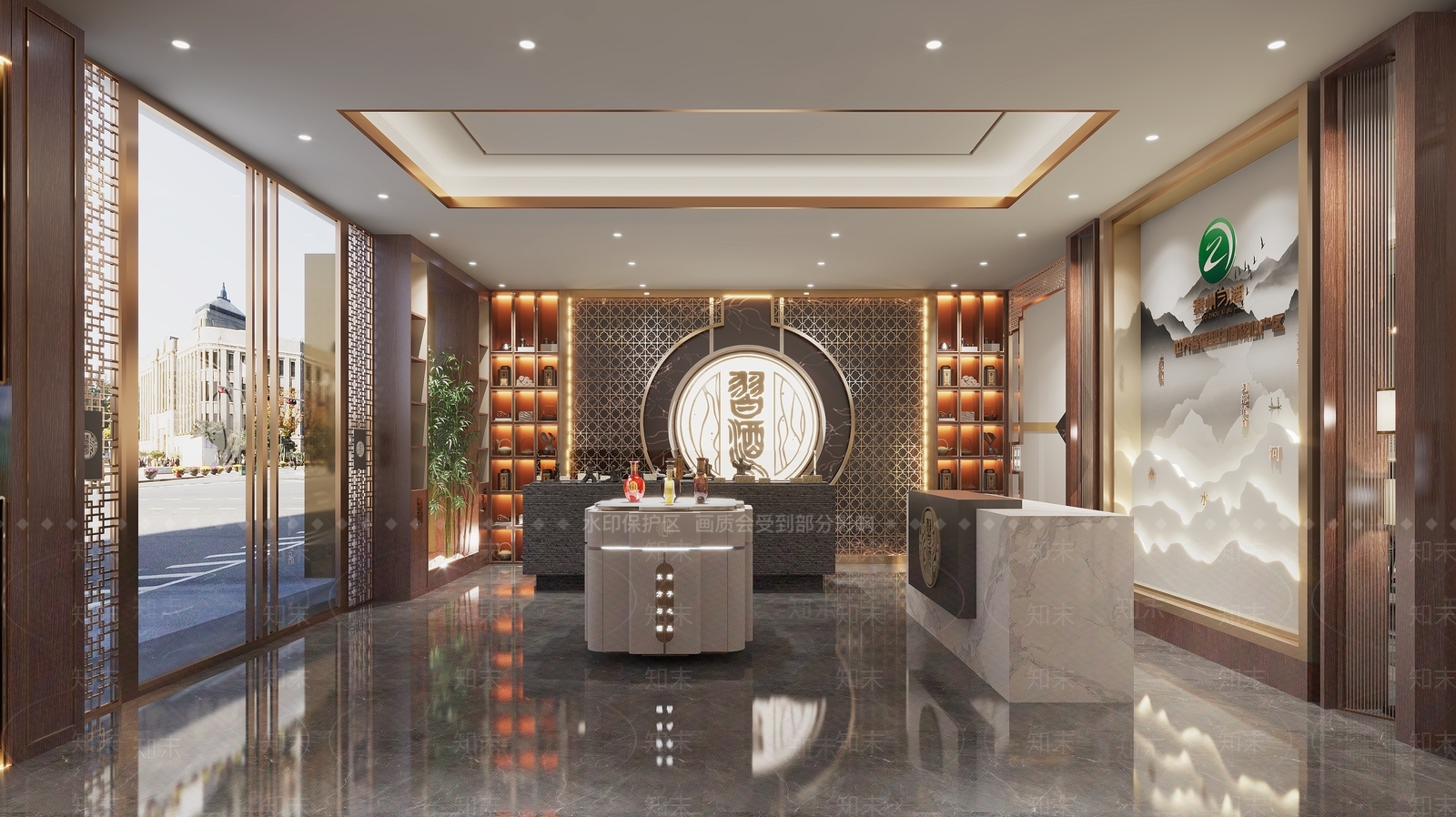 现代烟酒专卖店3D模型下载【ID:1110800614】