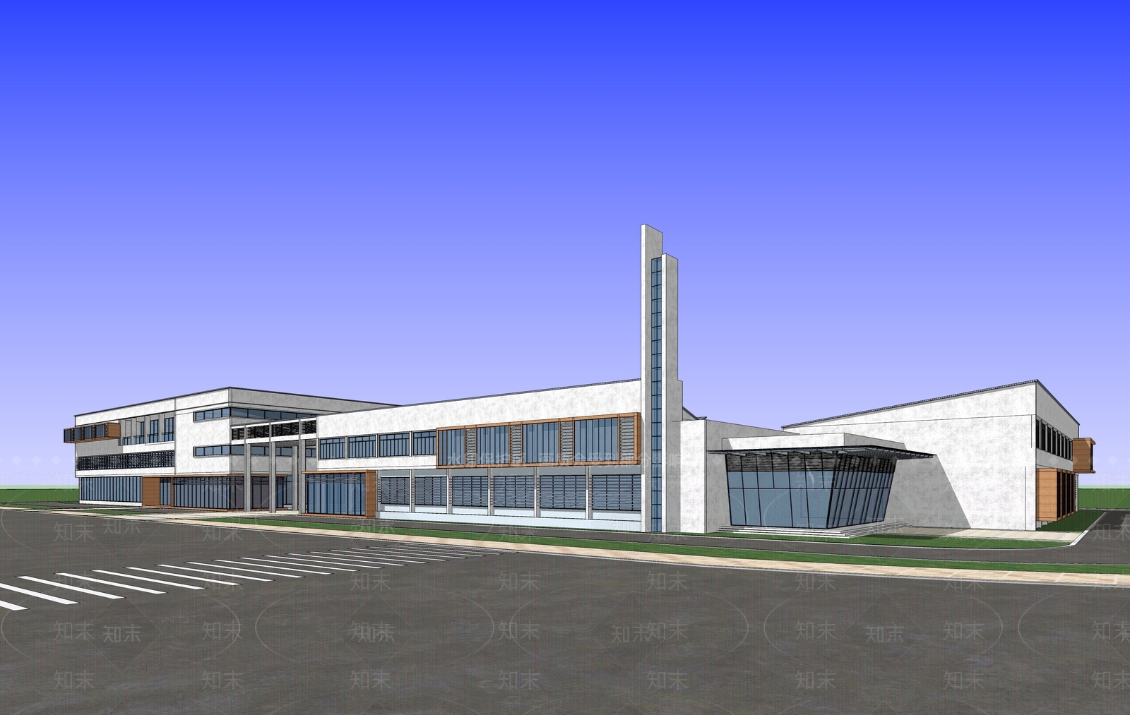 现代医疗建筑SU模型下载【ID:1110802300】