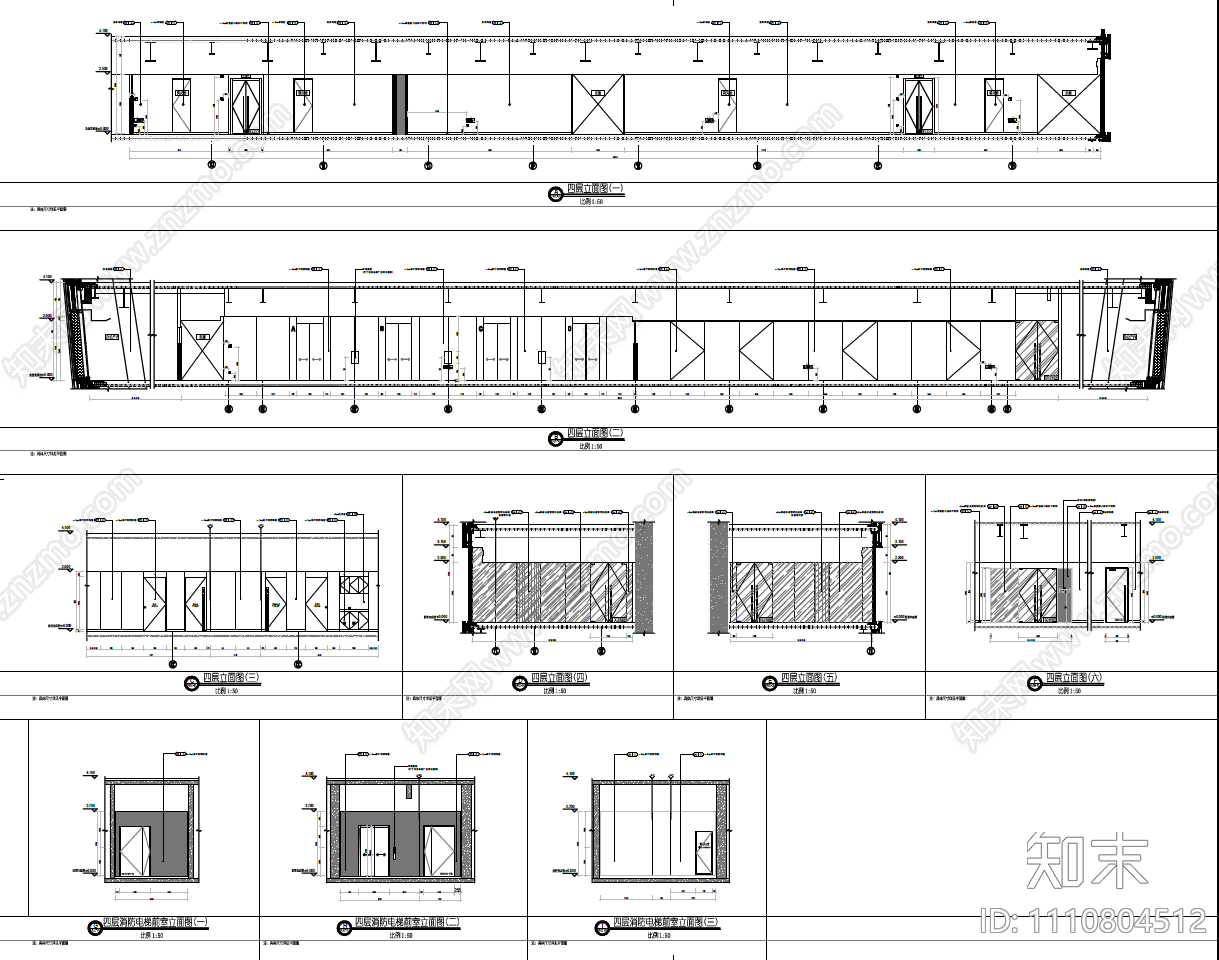 北京丽泽SOHO丨办公样板层CAD施工图cad施工图下载【ID:1110804512】