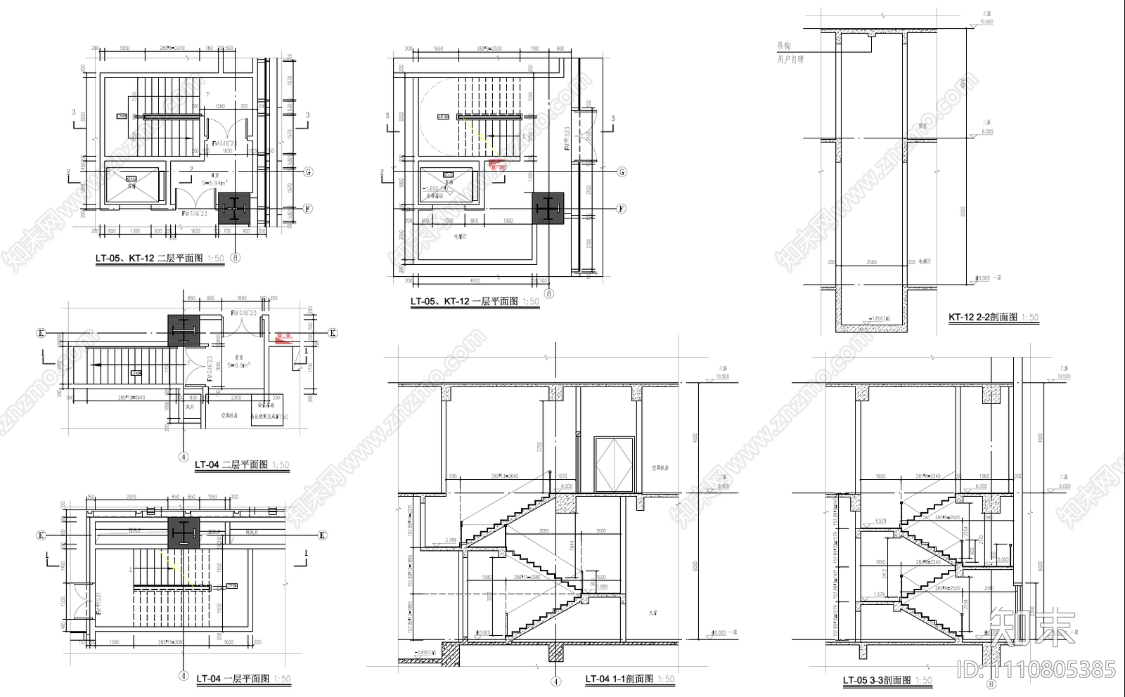 广田总部大厦建筑cad施工图下载【ID:1110805385】