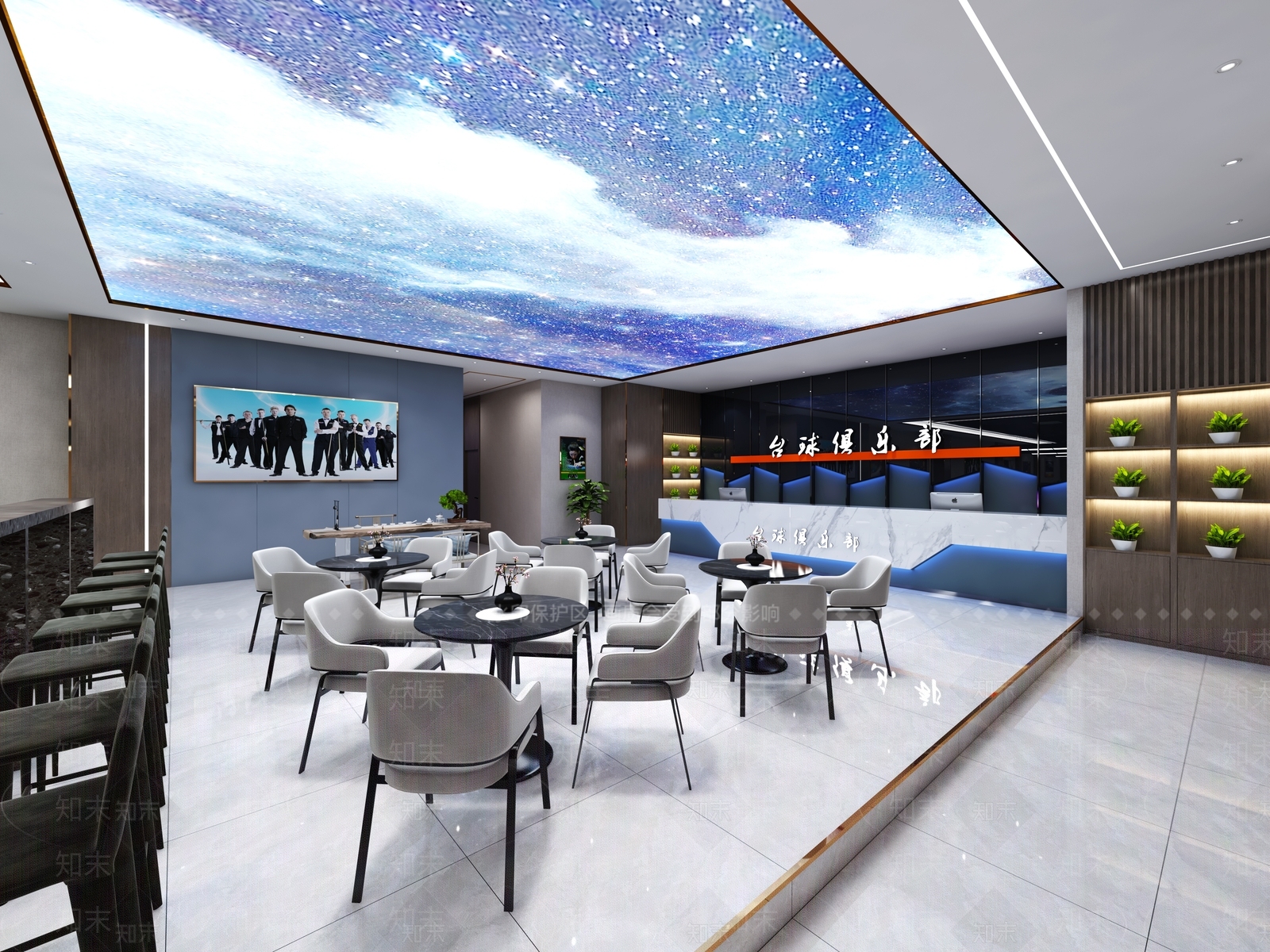 现代台球馆3D模型下载【ID:1110806933】