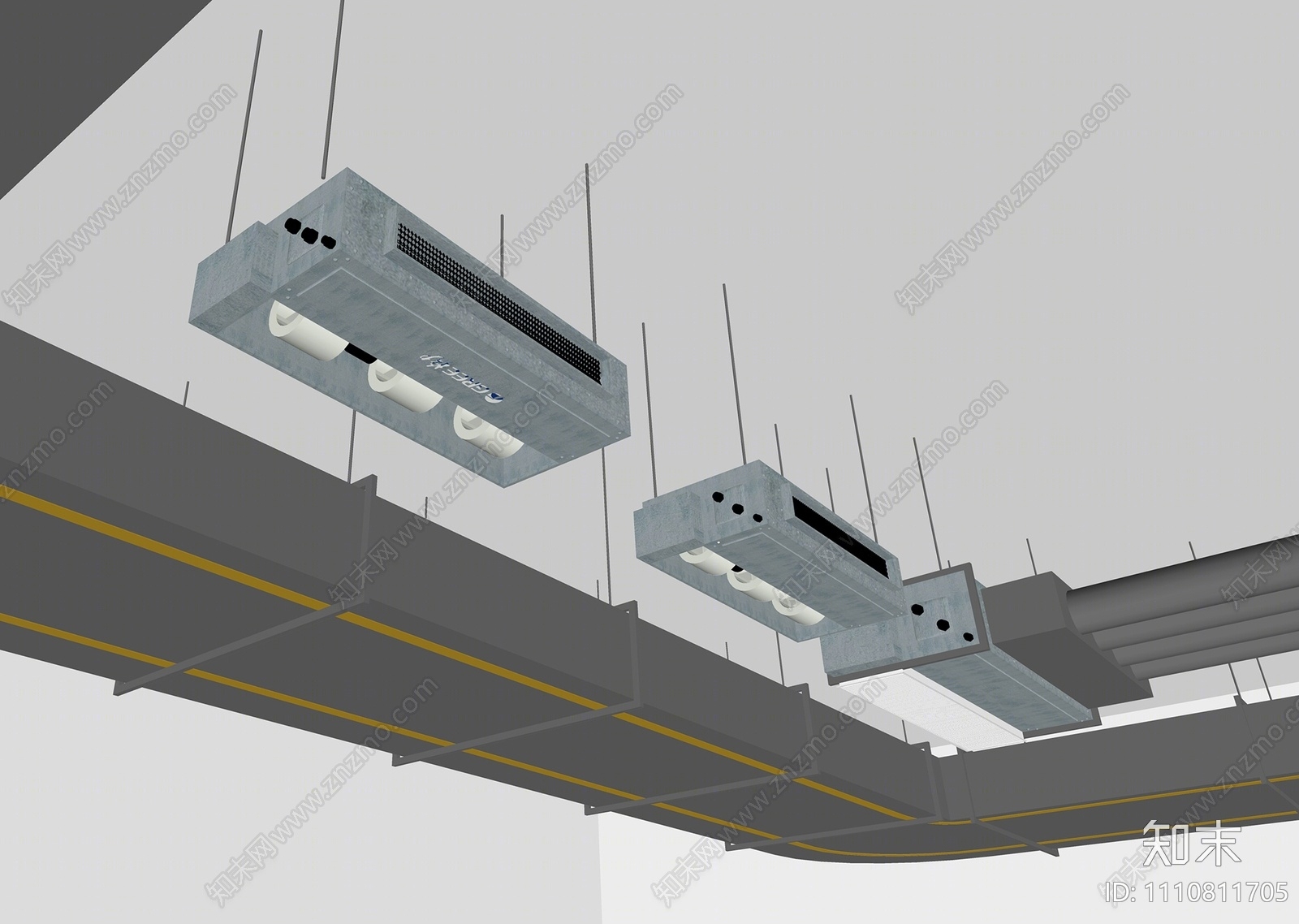 现代空调风管机SU模型下载【ID:1110811705】