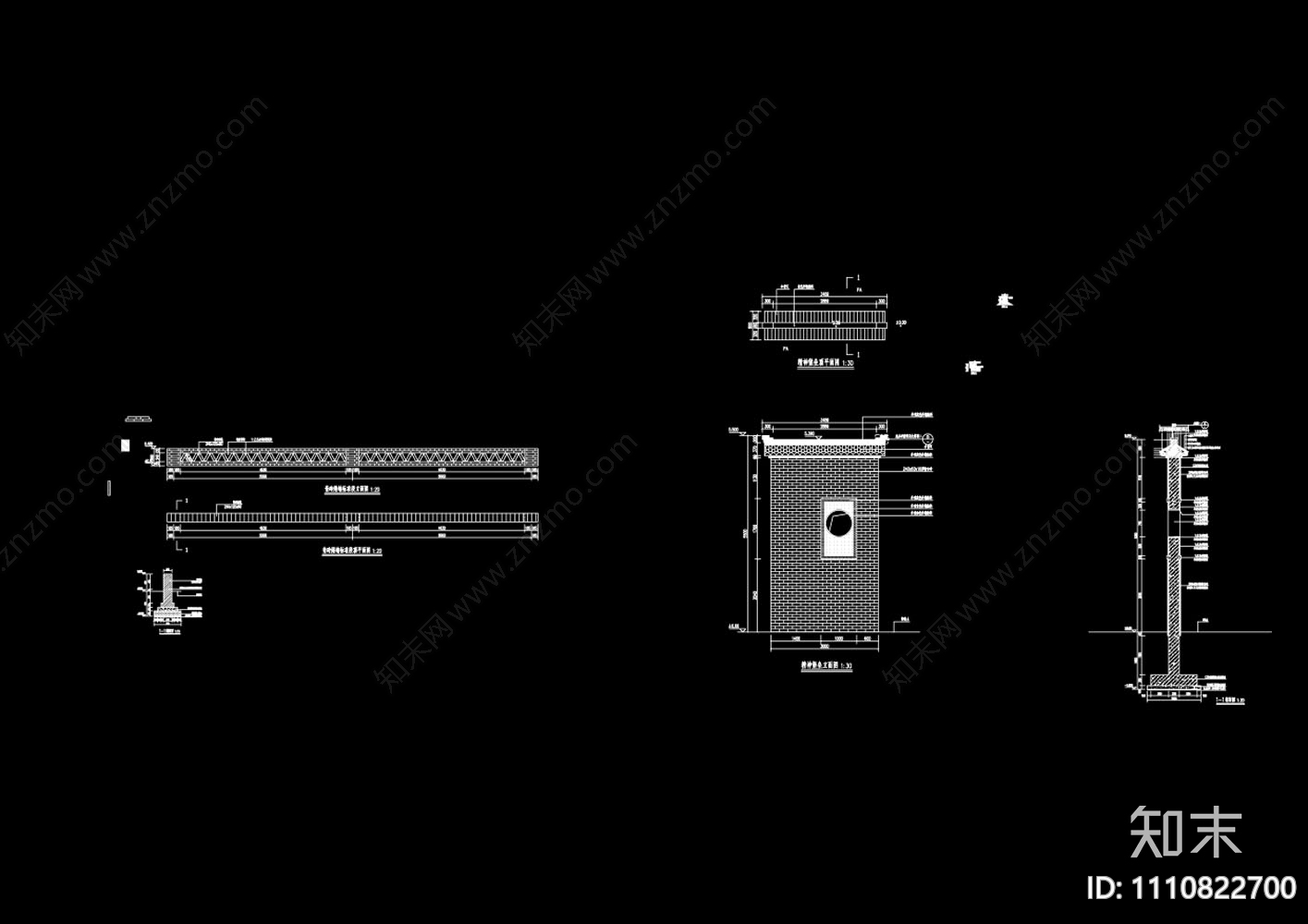 村乡村风貌改造大样图cad施工图下载【ID:1110822700】