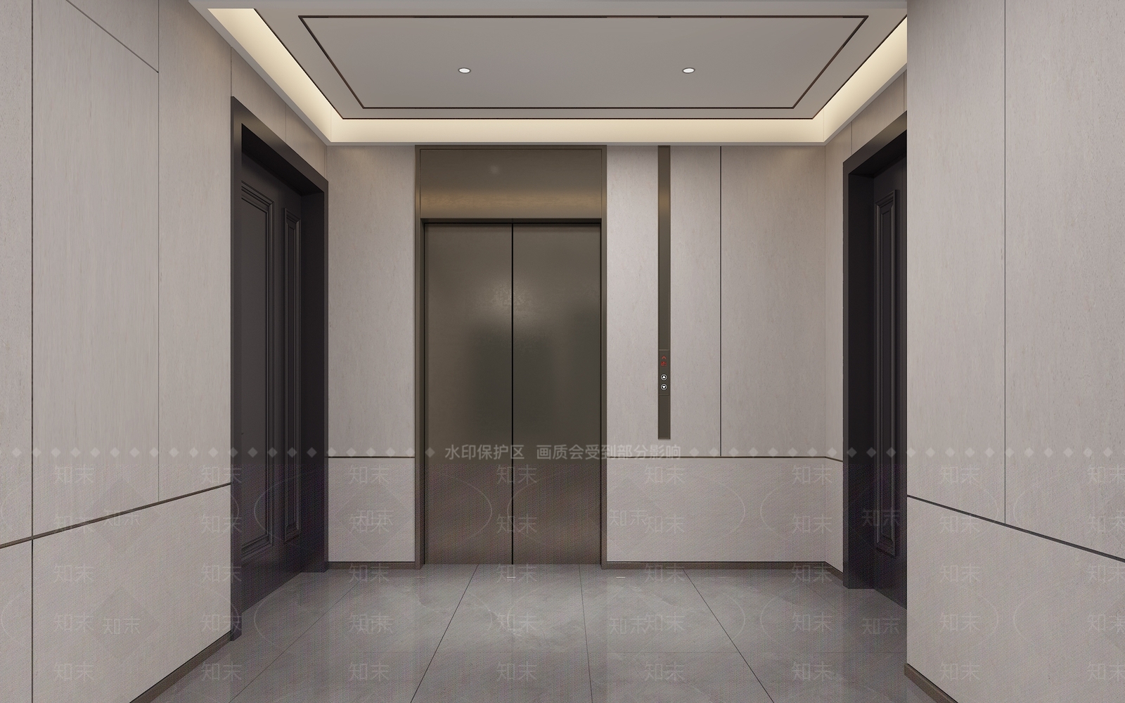 现代电梯间3D模型下载【ID:1110825608】