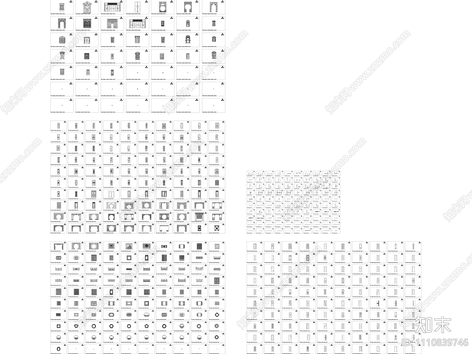 门窗图库施工图下载【ID:1110839746】