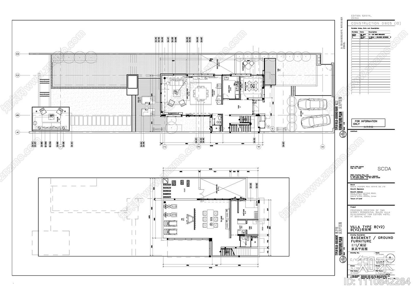 新加坡SCDA设计别墅施工图三亚项目施工图下载【ID:1110842284】