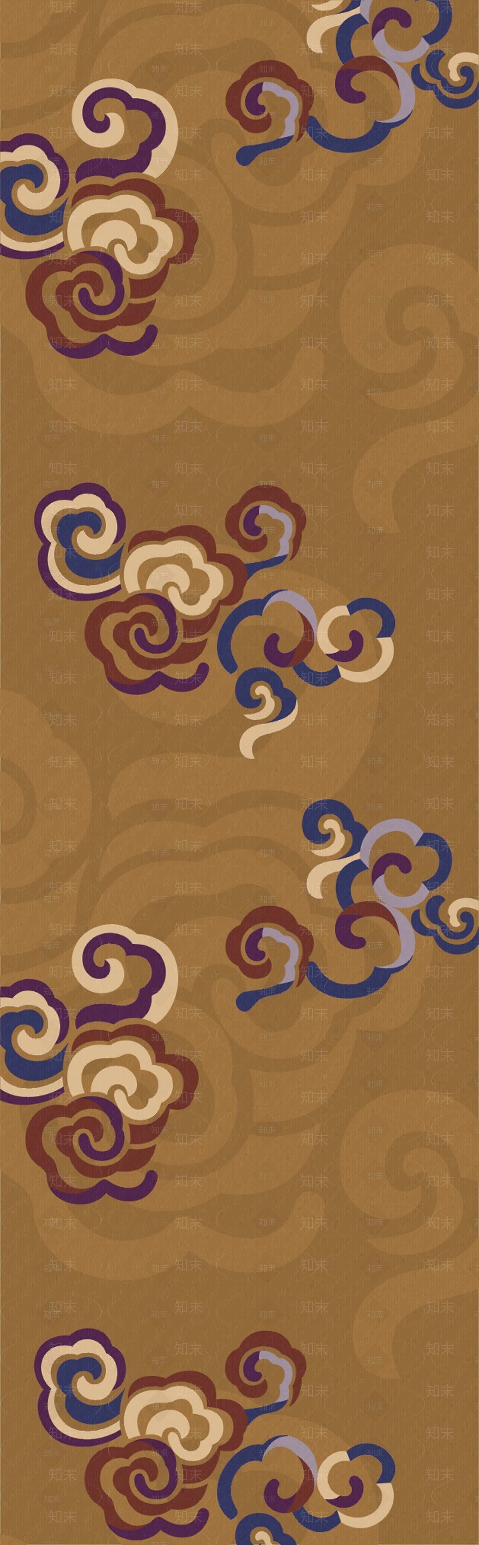中式云纹过道地毯贴图下载【ID:1110843048】
