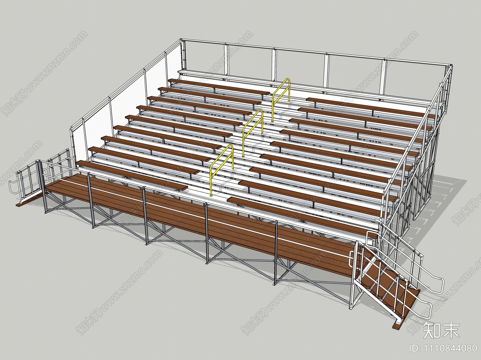 现代体育场看台座椅SU模型下载【ID:1110844080】