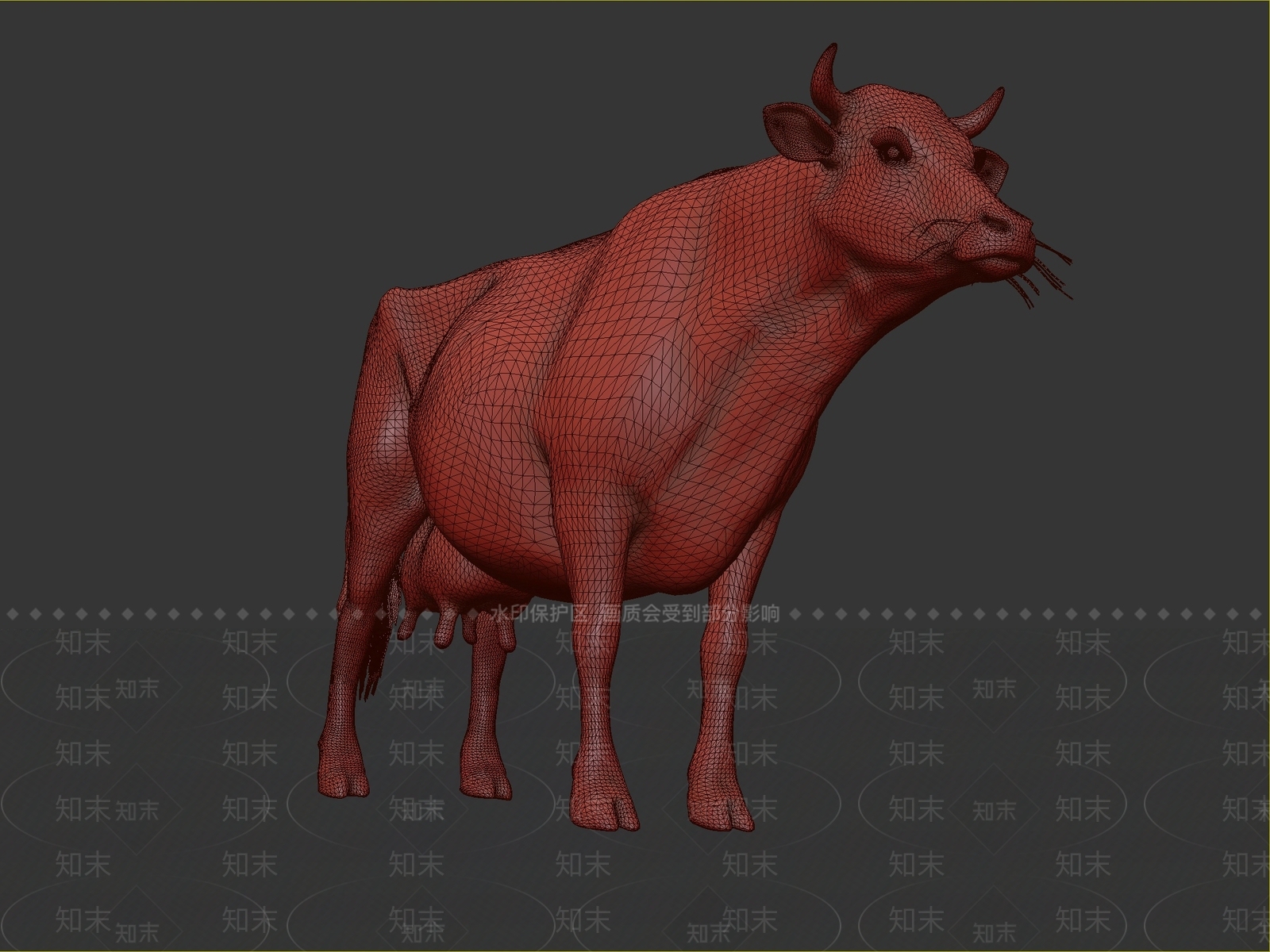 现代奶牛3D模型下载【ID:1110849066】