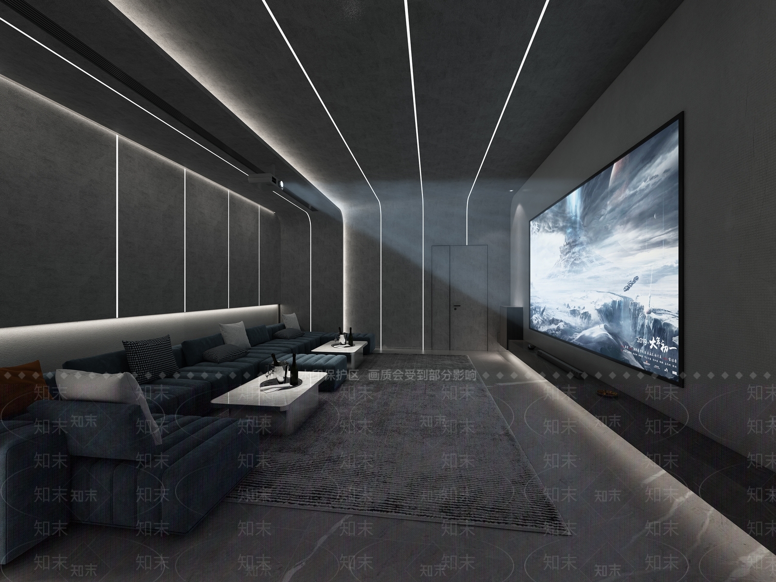 现代影音室3D模型下载【ID:1110852385】