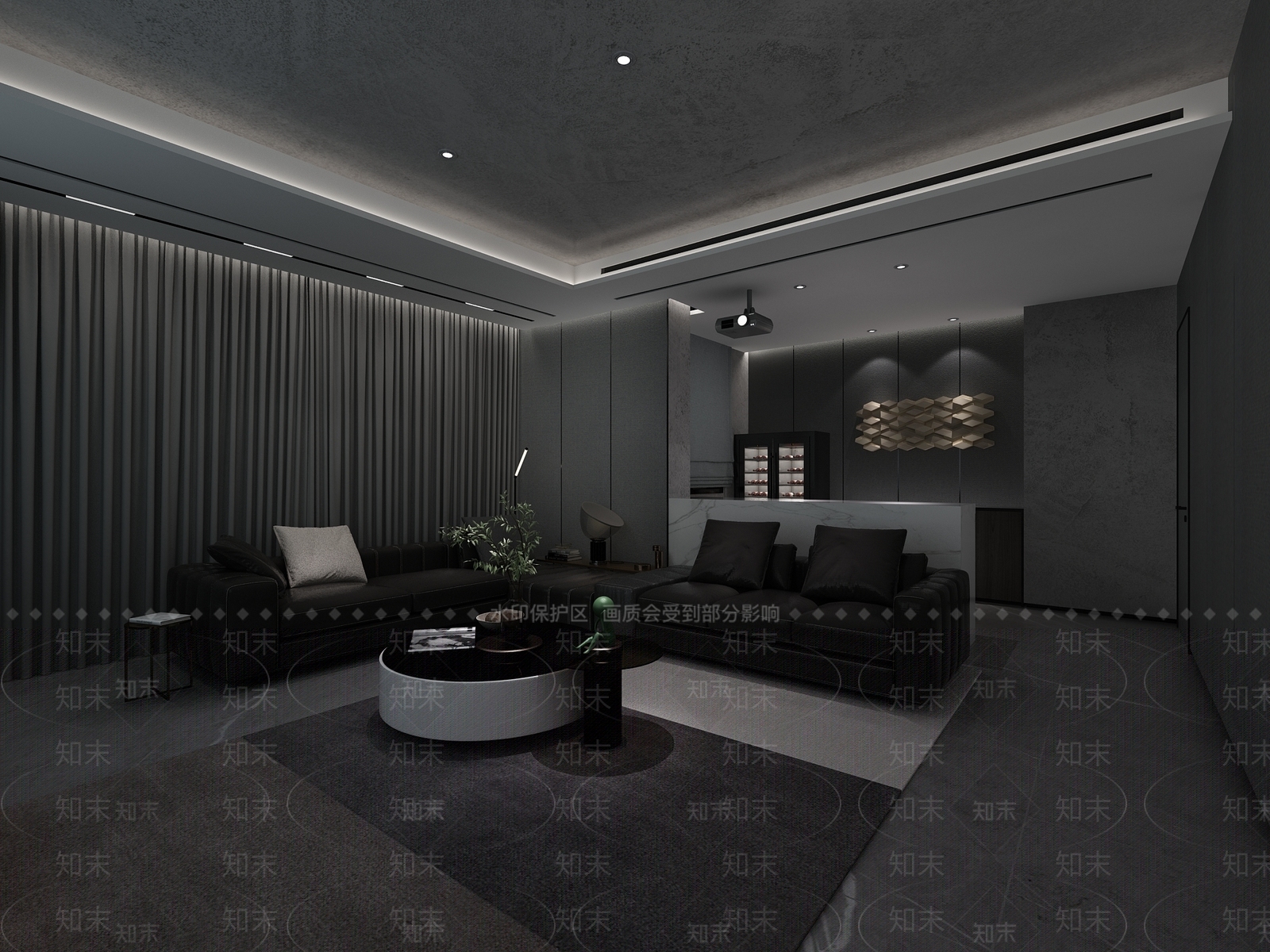 现代影音室3D模型下载【ID:1110853223】
