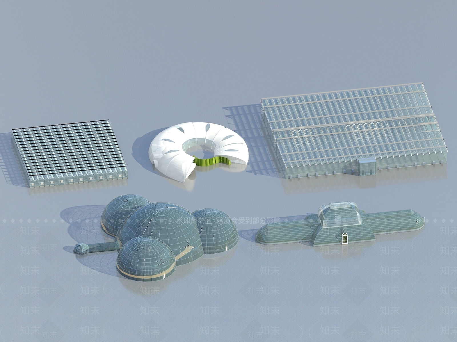 现代温室大棚3D模型下载【ID:1110857806】