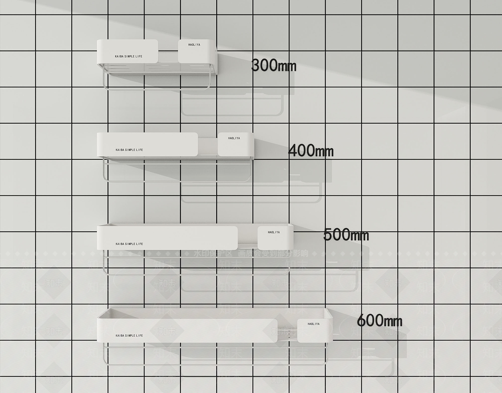 现代厨房卫生间墙面置物架3D模型下载【ID:1110864842】
