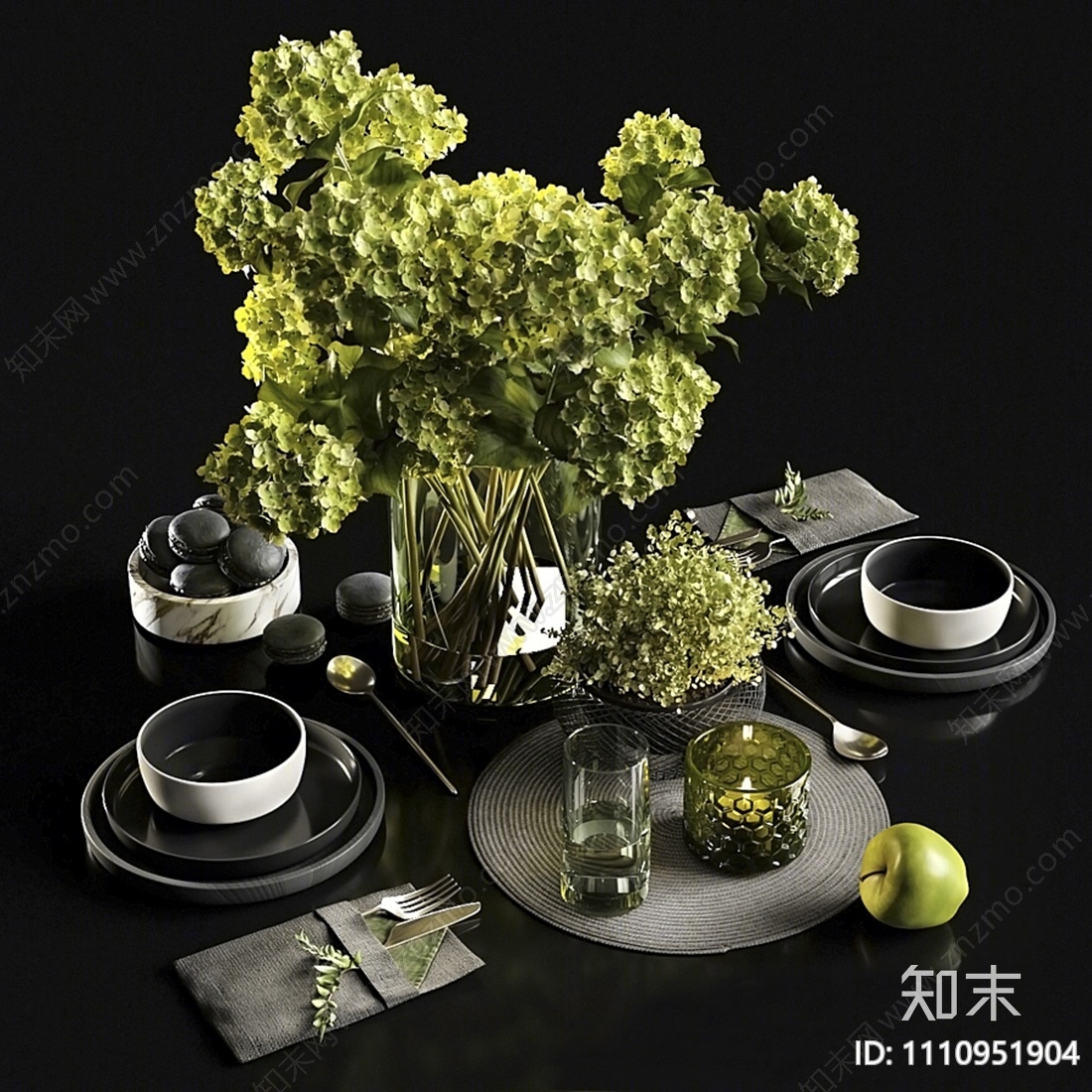 现代餐具3D模型下载【ID:1110951904】