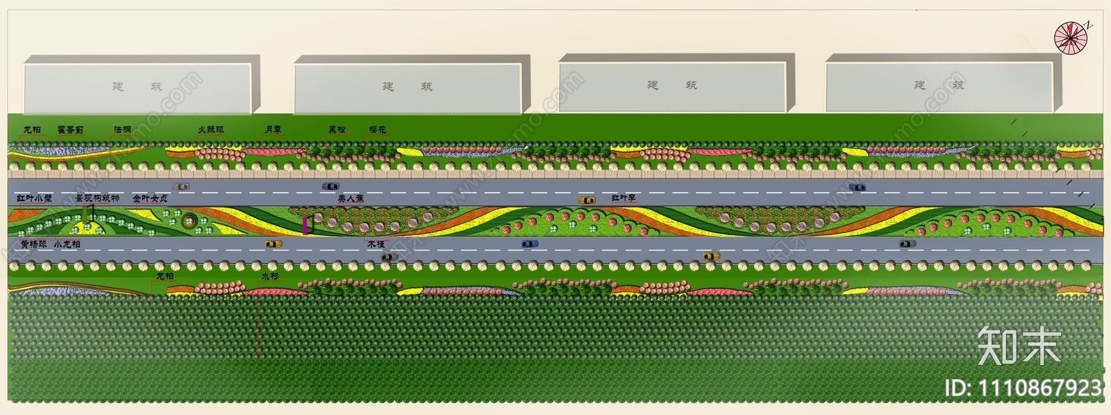 滨海公路景观设计CADcad施工图下载【ID:1110867923】