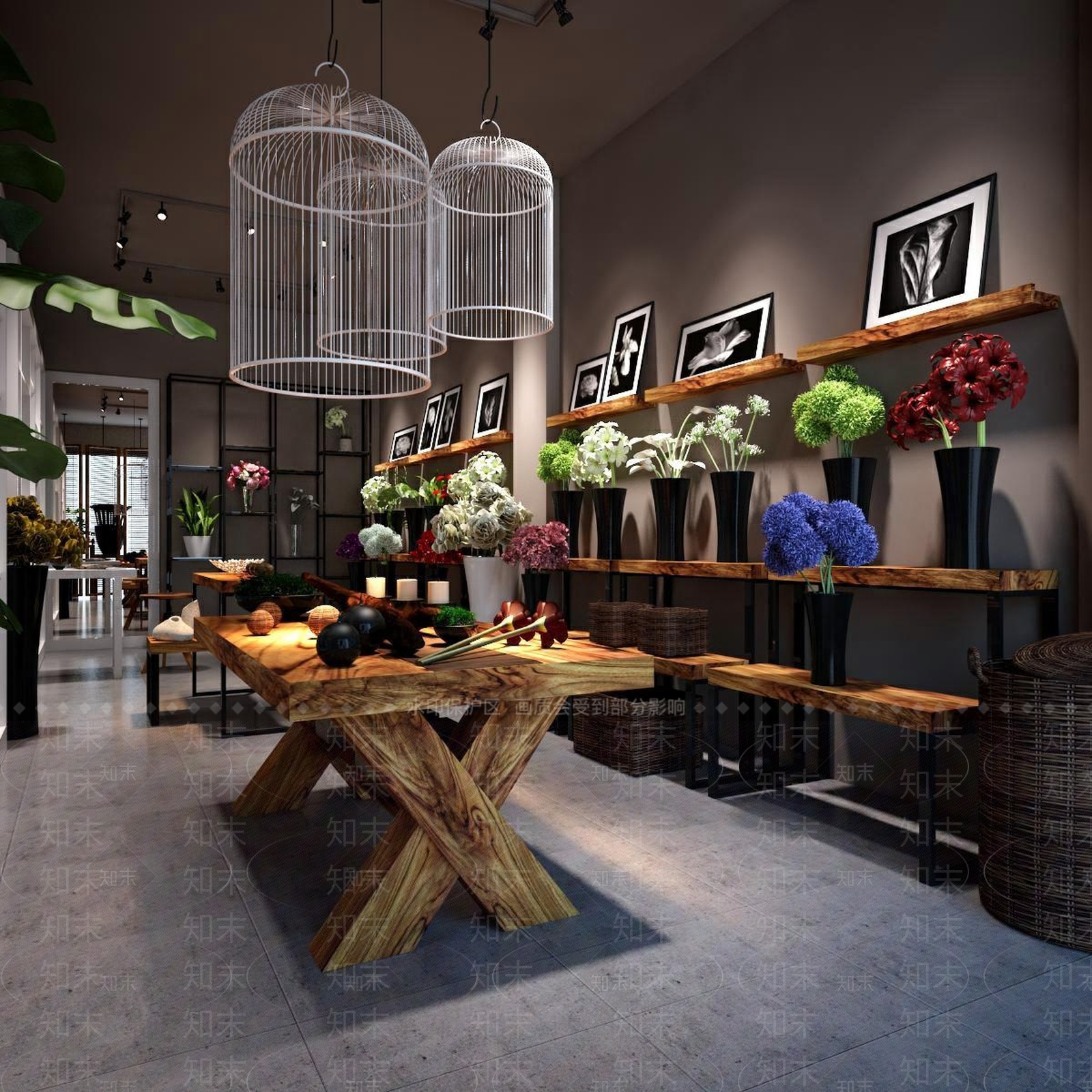 现代花店SU模型下载【ID:1110869328】