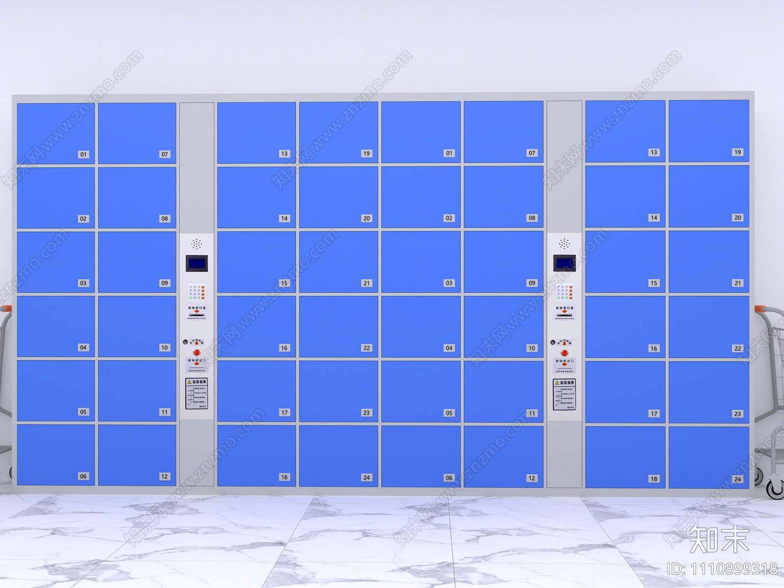 现代商场储物柜SU模型下载【ID:1110899318】