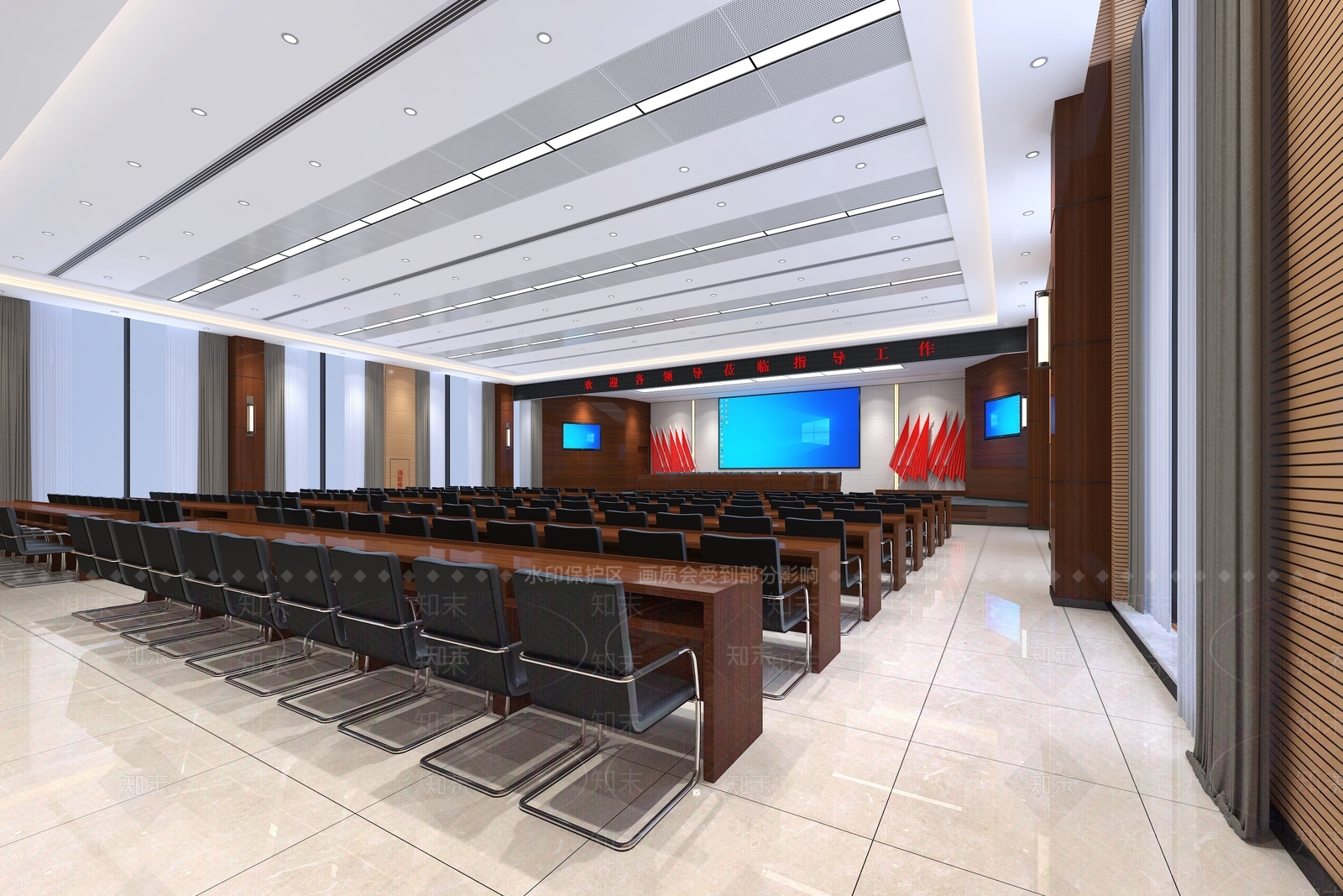 现代报告厅3D模型下载【ID:1110900052】