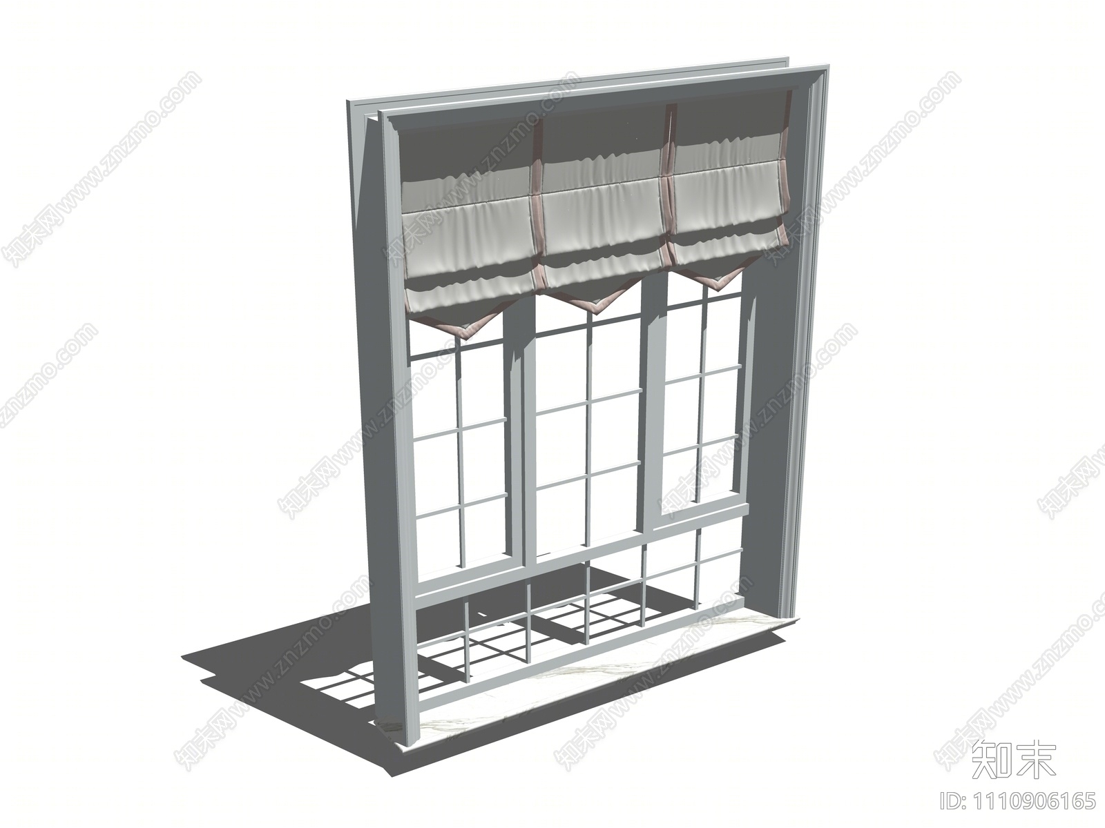 现代平开窗SU模型下载【ID:1110906165】