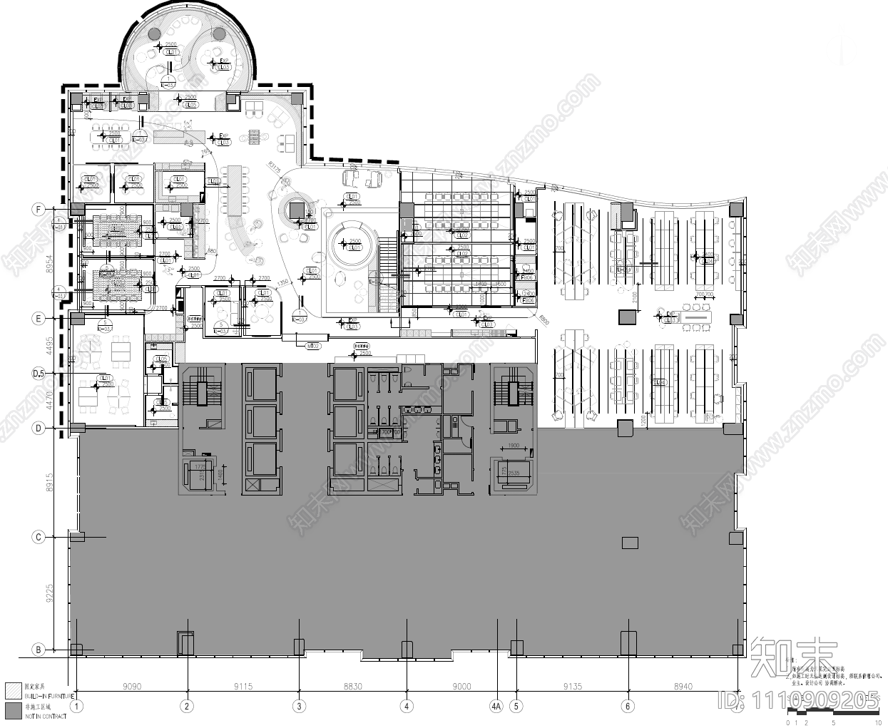 6000㎡cad施工图下载【ID:1110909205】