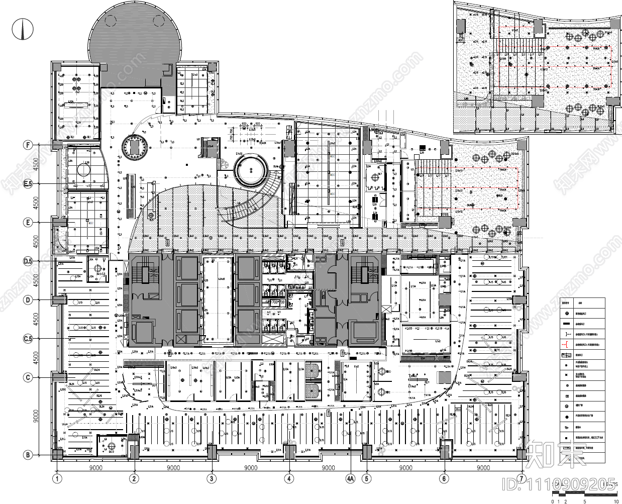 6000㎡cad施工图下载【ID:1110909205】